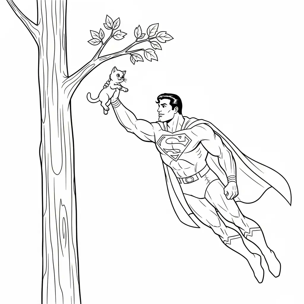 Superman para colorear para niño de 7 años 2