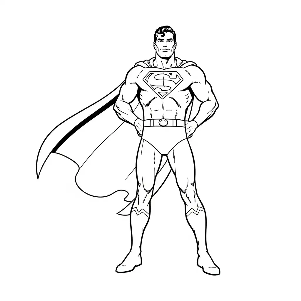 Superman para colorear para niño de 8 años 1