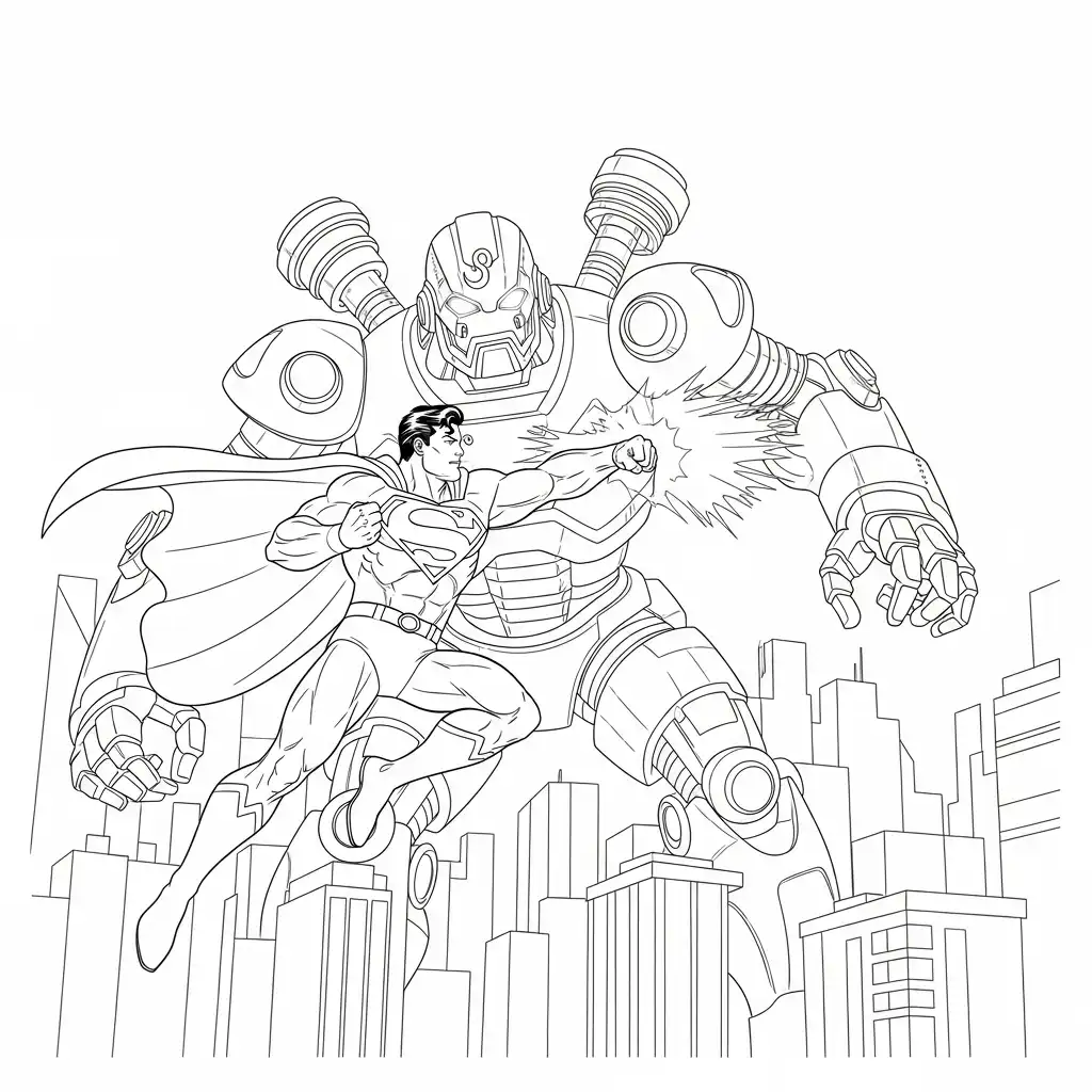 Superman para colorear para niño