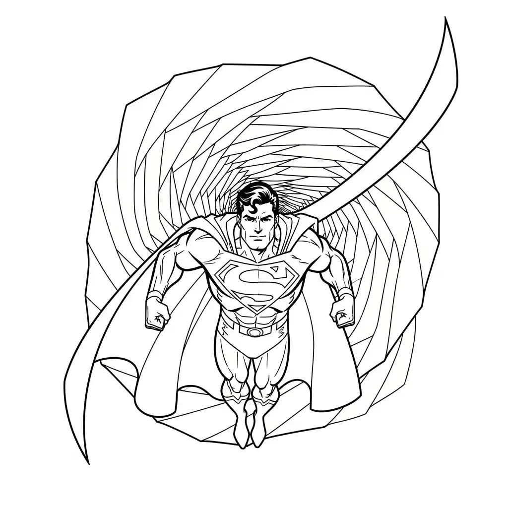 Superman para colorear en línea gratis