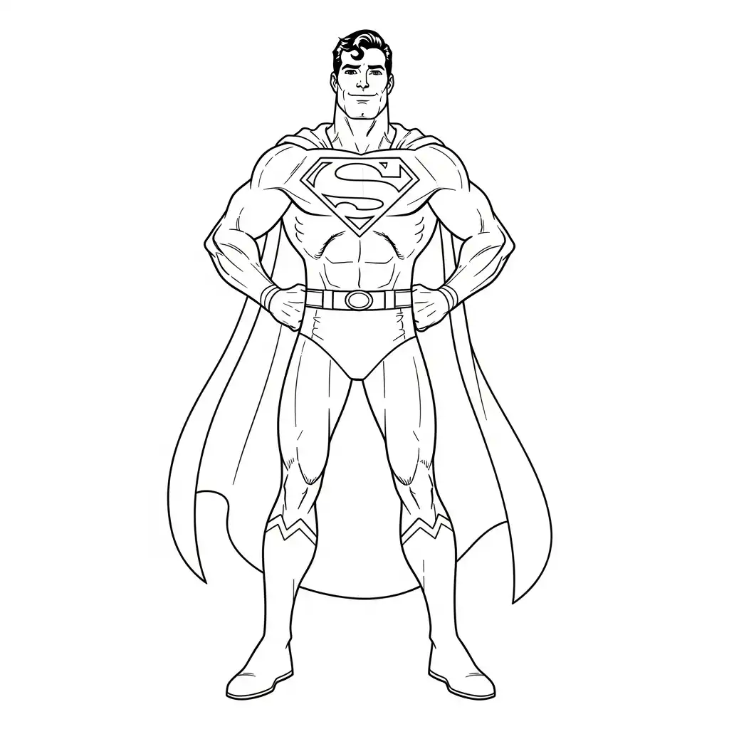 Superman para colorear para imprimir para niño de 12 años