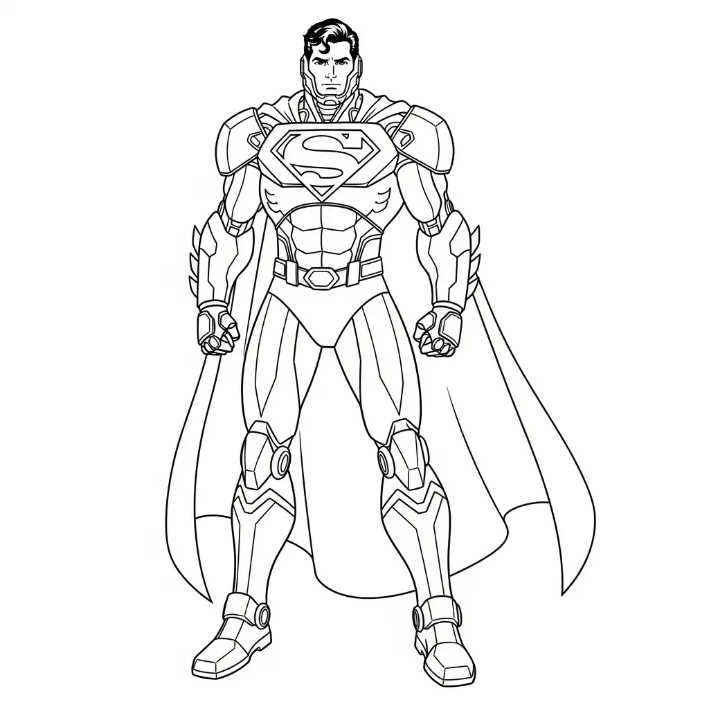 Superman para colorear para imprimir para niño de 10 años