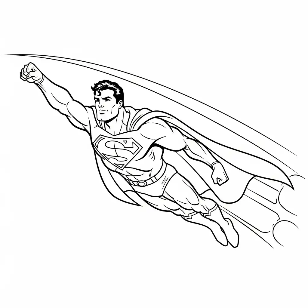 Superman para colorear para niño de 7 años 1