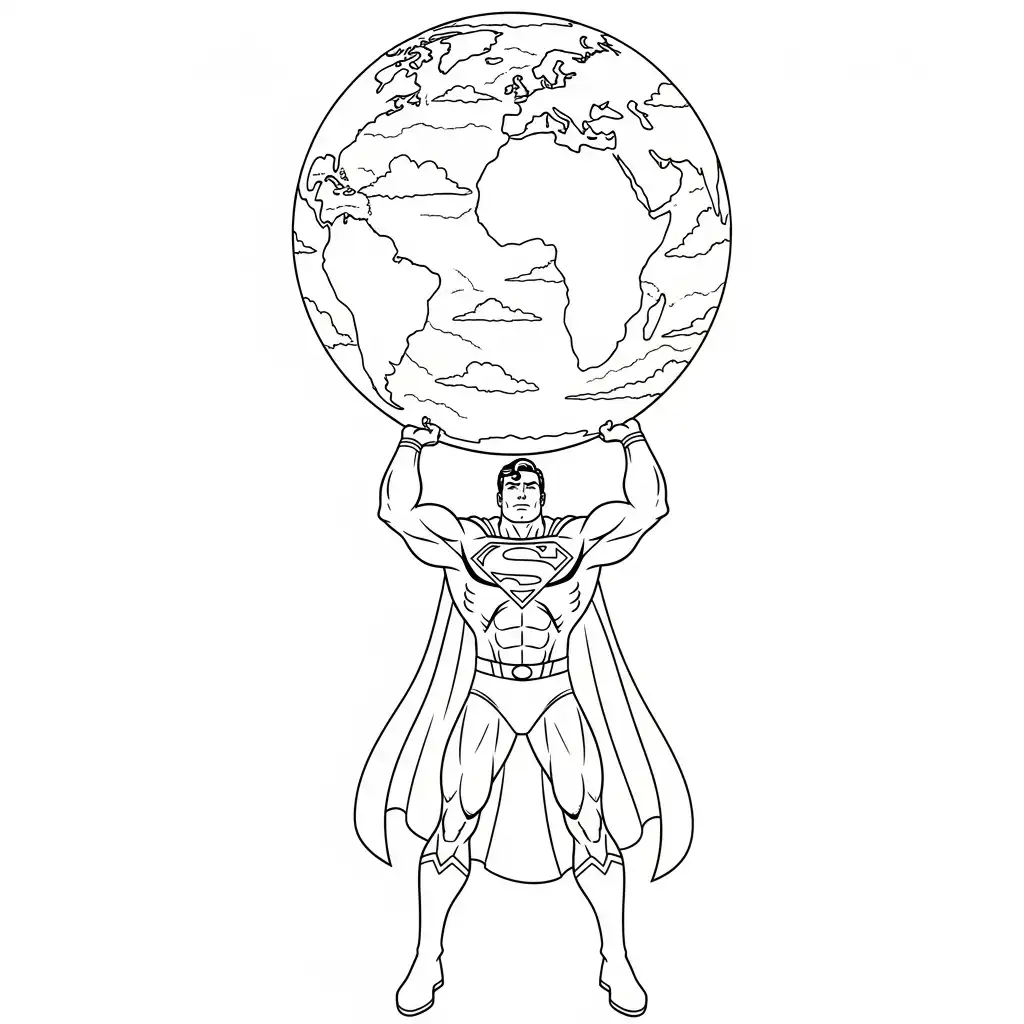 Superman para colorear de para niños 2