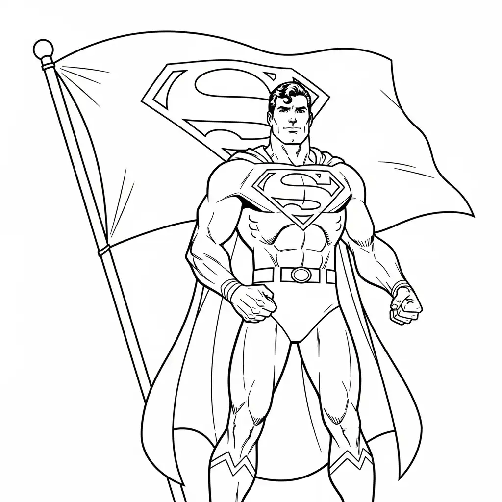 Superman para colorear para niño de 8 años