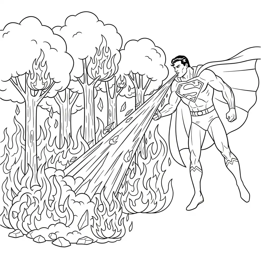 Superman para colorear de para niños 1