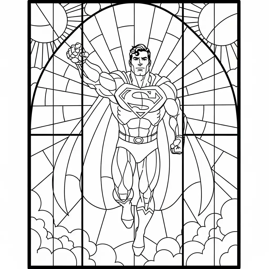 descargar Superman para colorear gratis