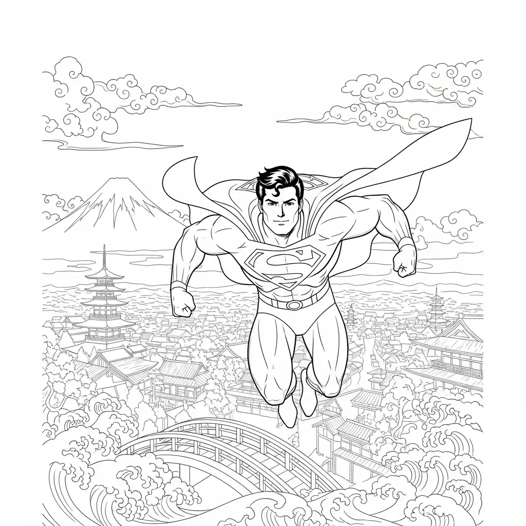 Superman para colorear para imprimir