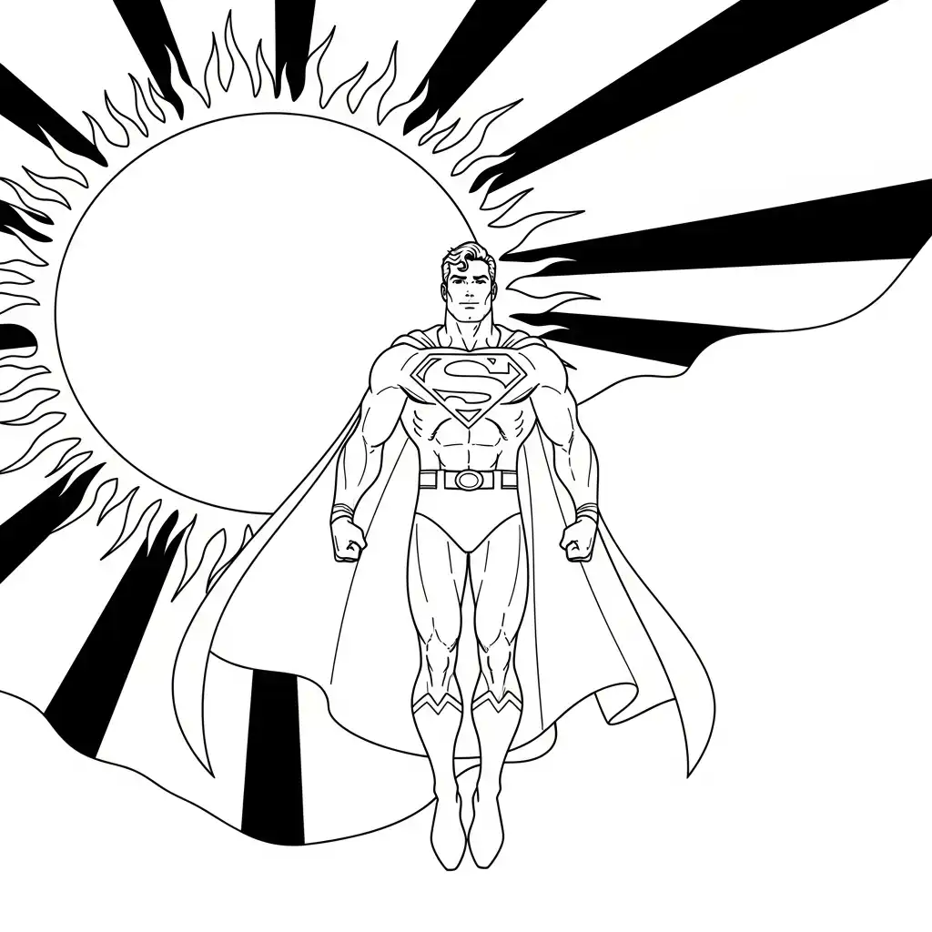 para imprimir Superman para colorear gratis 1