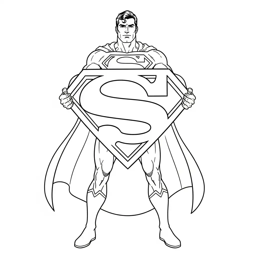 Superman para colorear para niño de 7 años