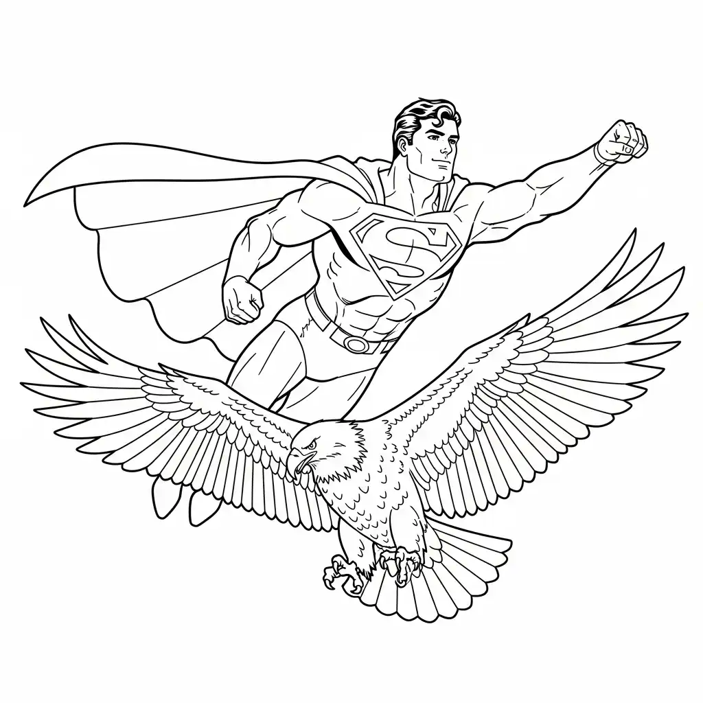 Superman para colorear para niño de 2 años 1