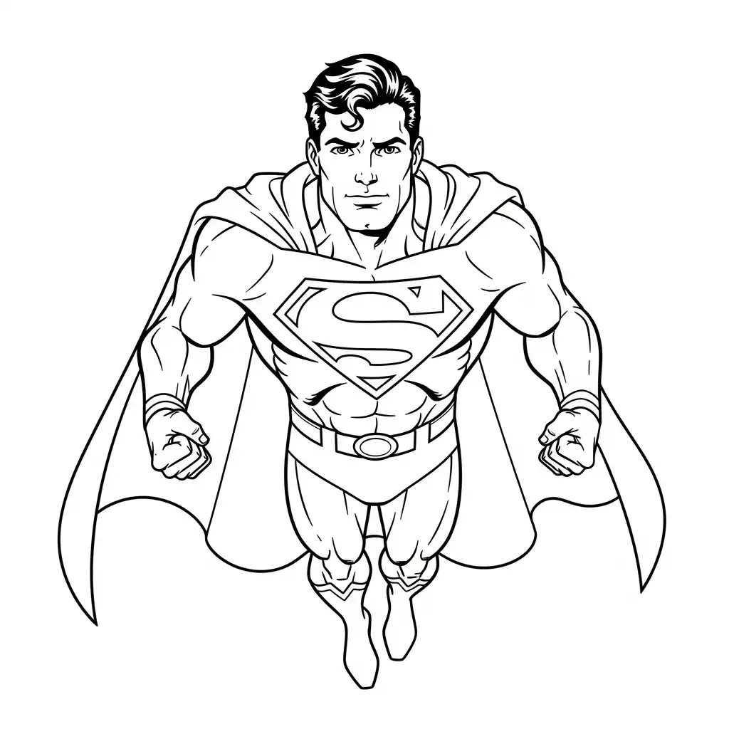 Superman para colorear de para niños