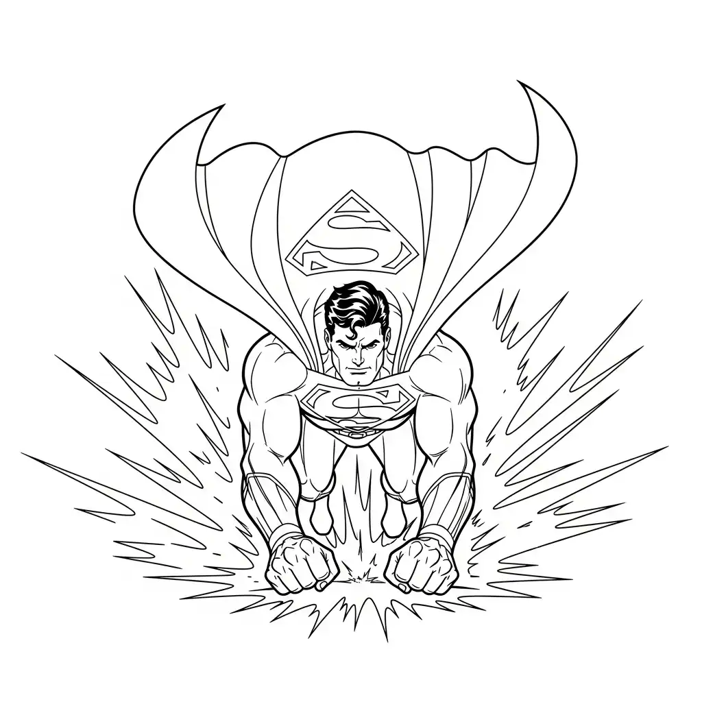 para imprimir Superman para colorear gratis