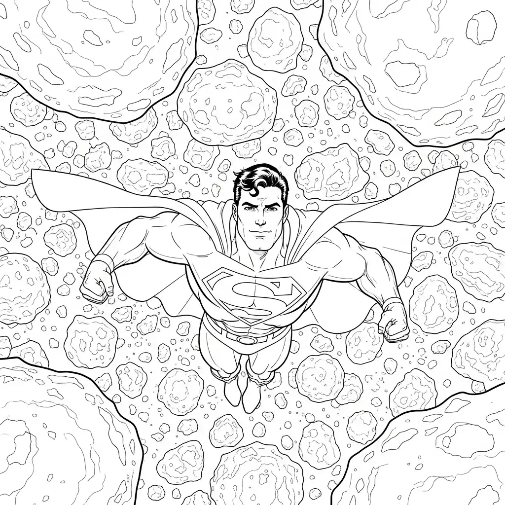 Superman para colorear para imprimir gratis