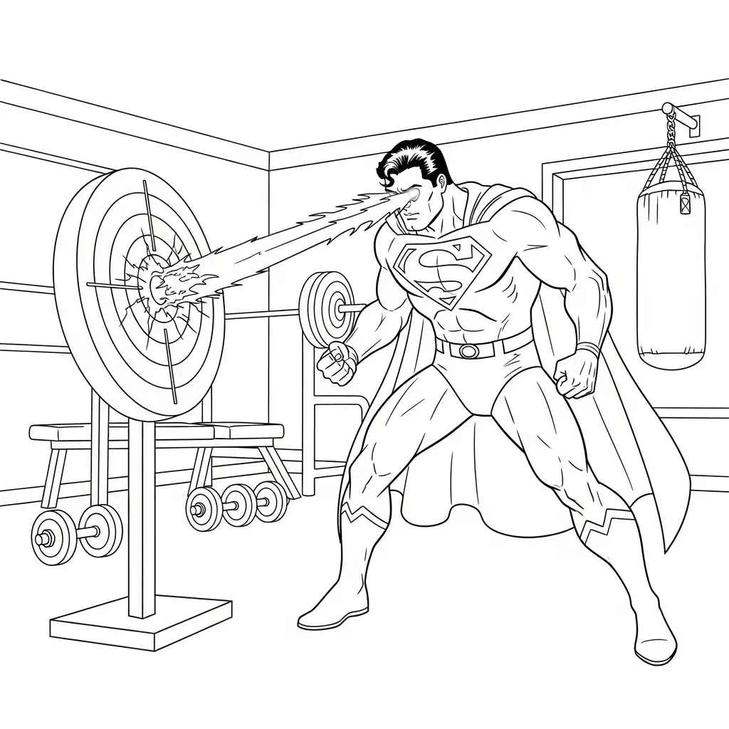 Superman para colorear en línea gratis 1