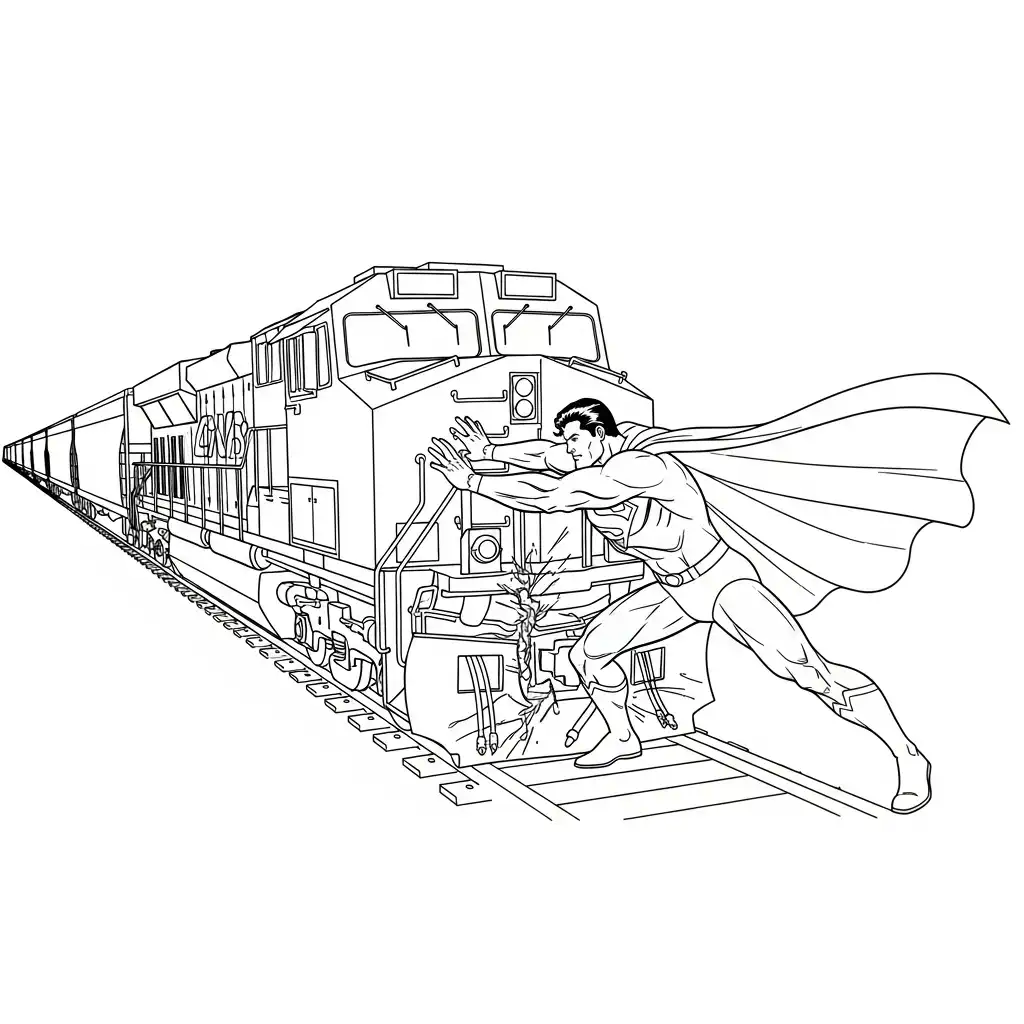 Superman para colorear en línea