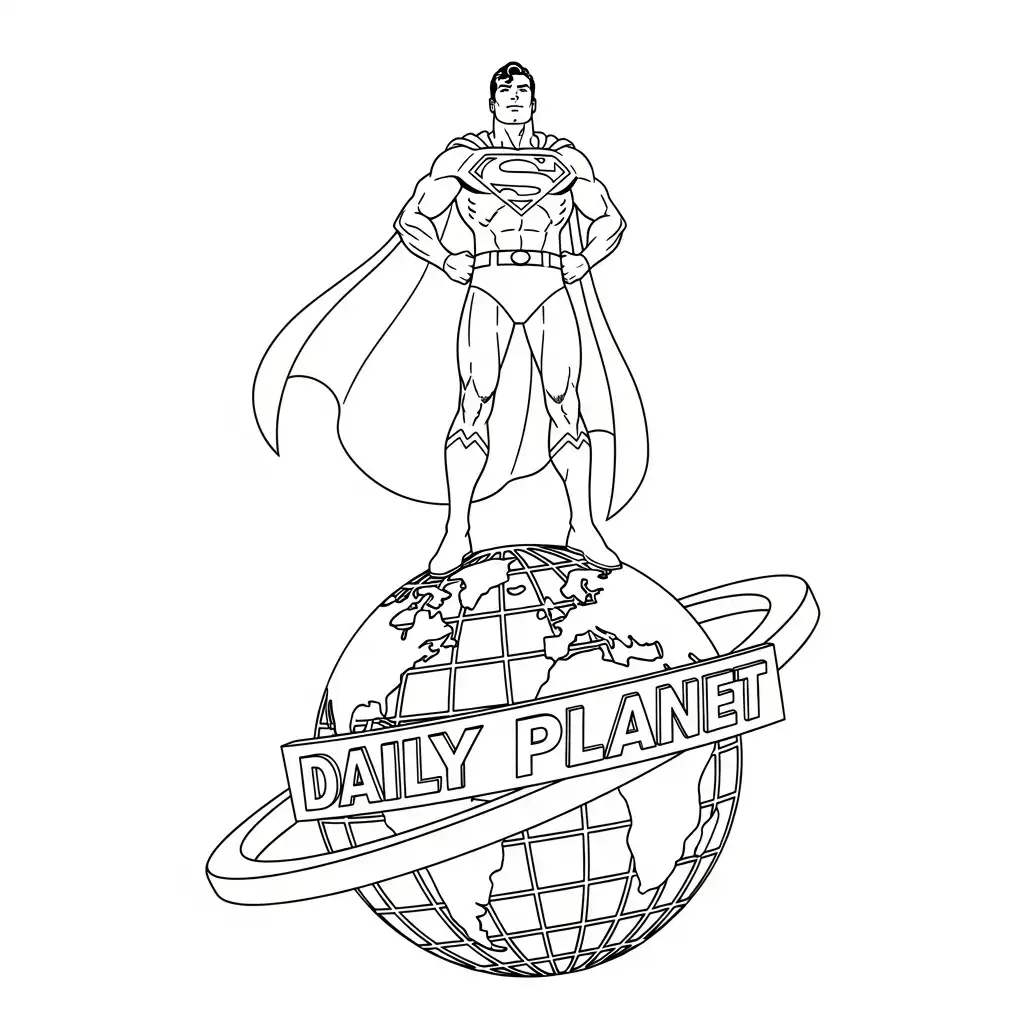 para imprimir Superman para colorear gratis 2