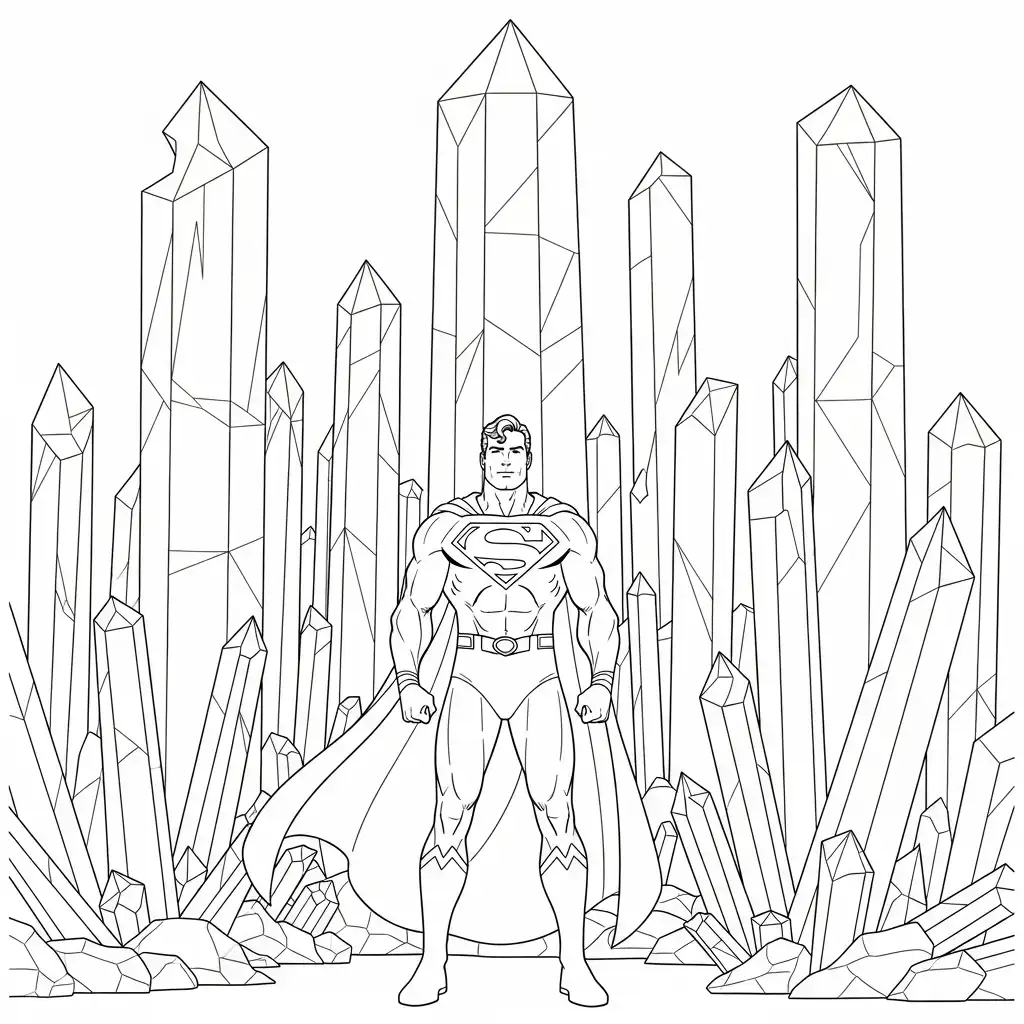 Superman para colorear para imprimir para niño de 4 años