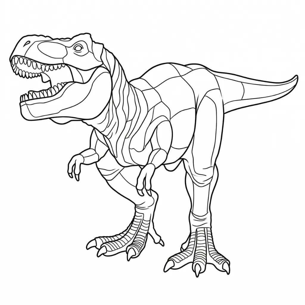 T Rex 10 para colorear y dibujos