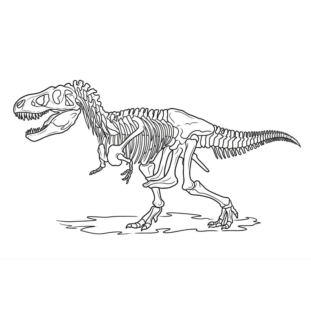 T Rex 15 para colorear para niño para imprimir gratis