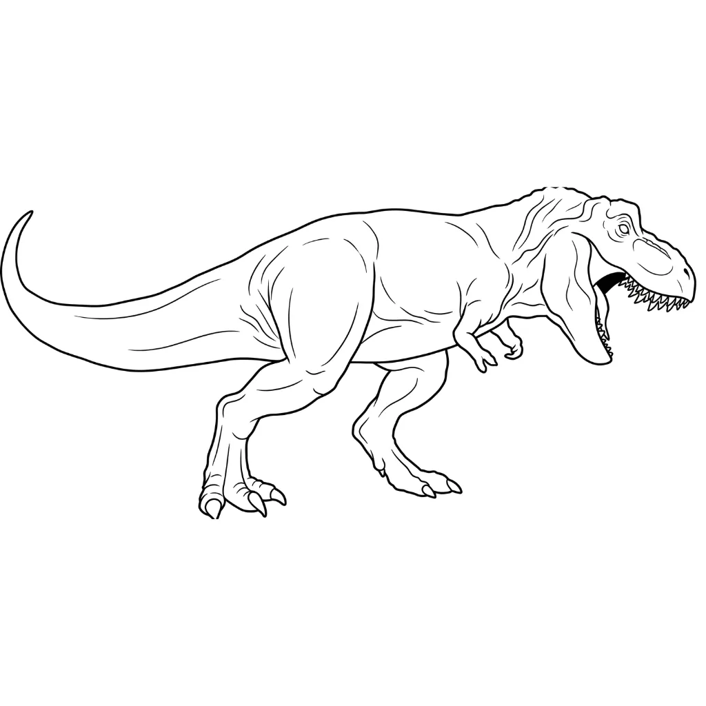 T Rex 18 para colorear para imprimir pdf gratis