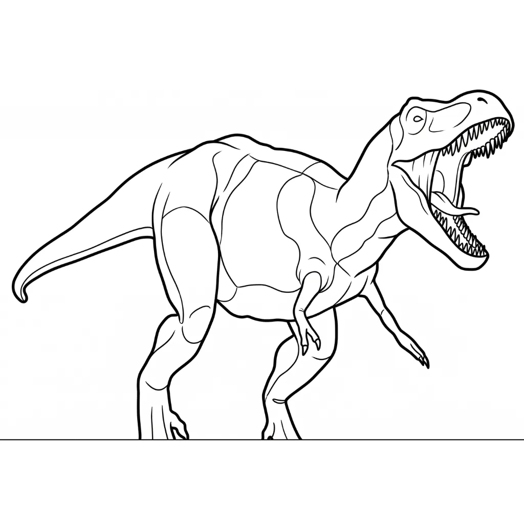 T Rex 20 para colorear para niños para imprimir