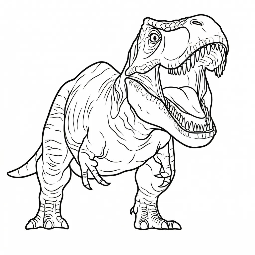 T Rex 5 para colorear en línea gratis