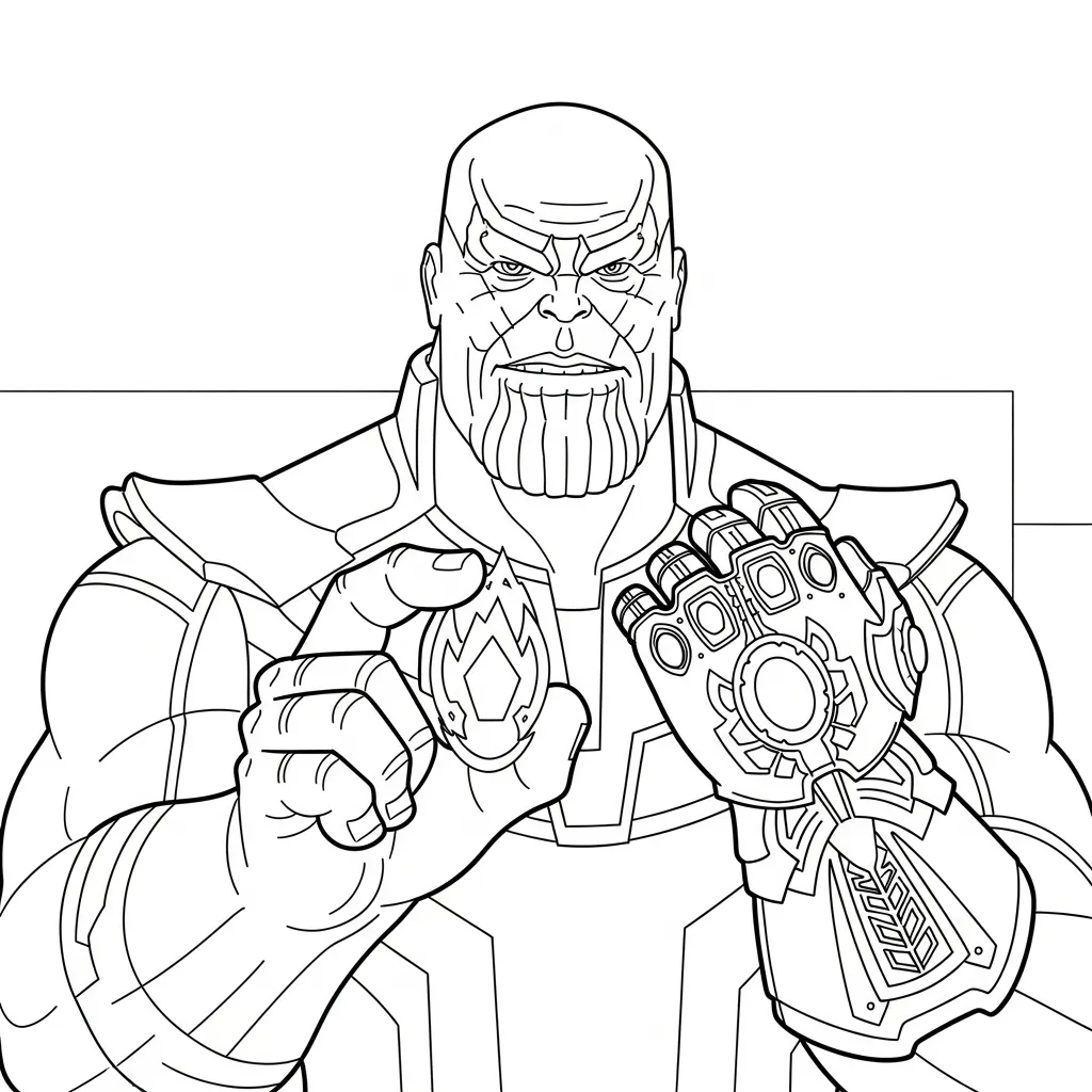 imprimir Thanos 1 para colorear