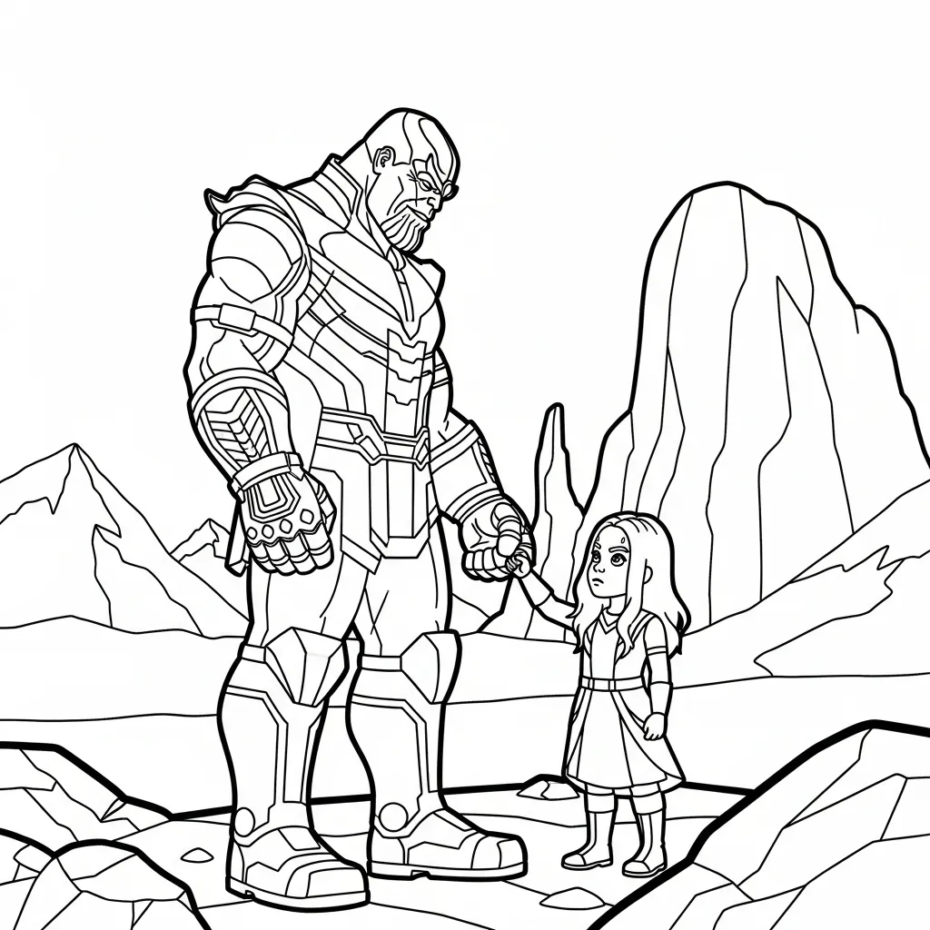 Thanos 14 para colorear para imprimir