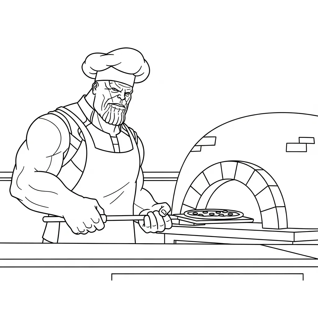 imagen de Thanos 18 para colorear para niño