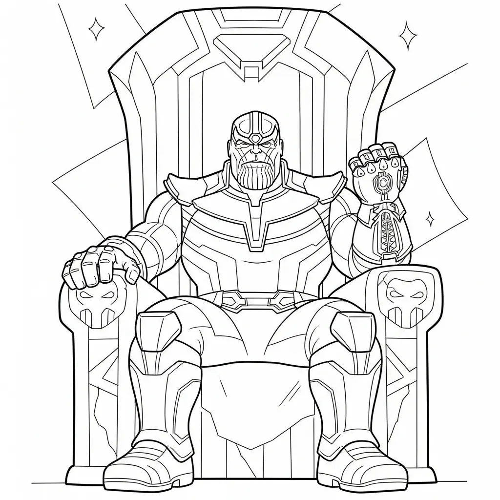 imprimir Thanos 19 para colorear