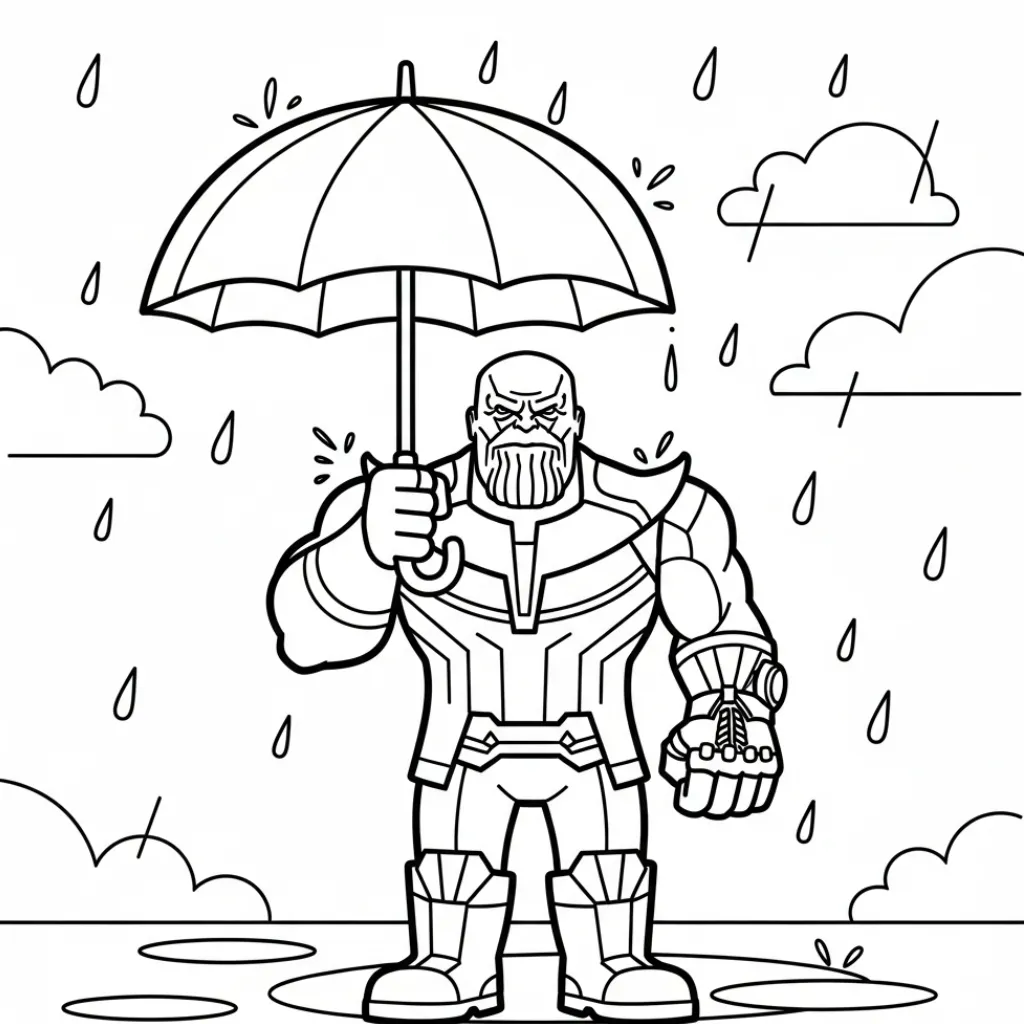 Thanos 2 para colorear para imprimir para niño de 7 años