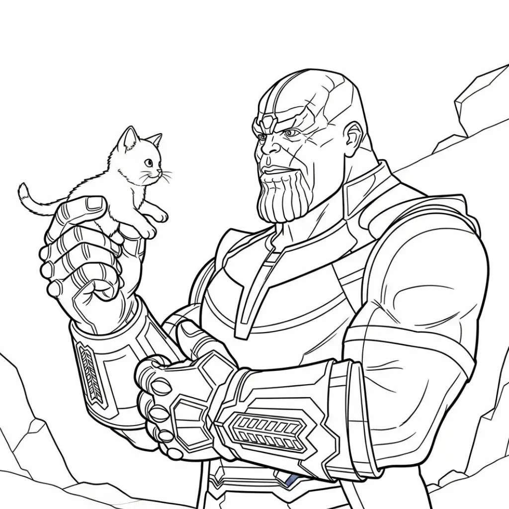 Thanos 20 para colorear para imprimir a4