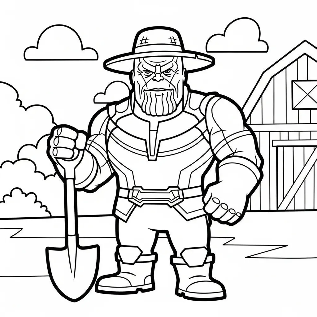 Thanos 23 para colorear gratis para imprimir