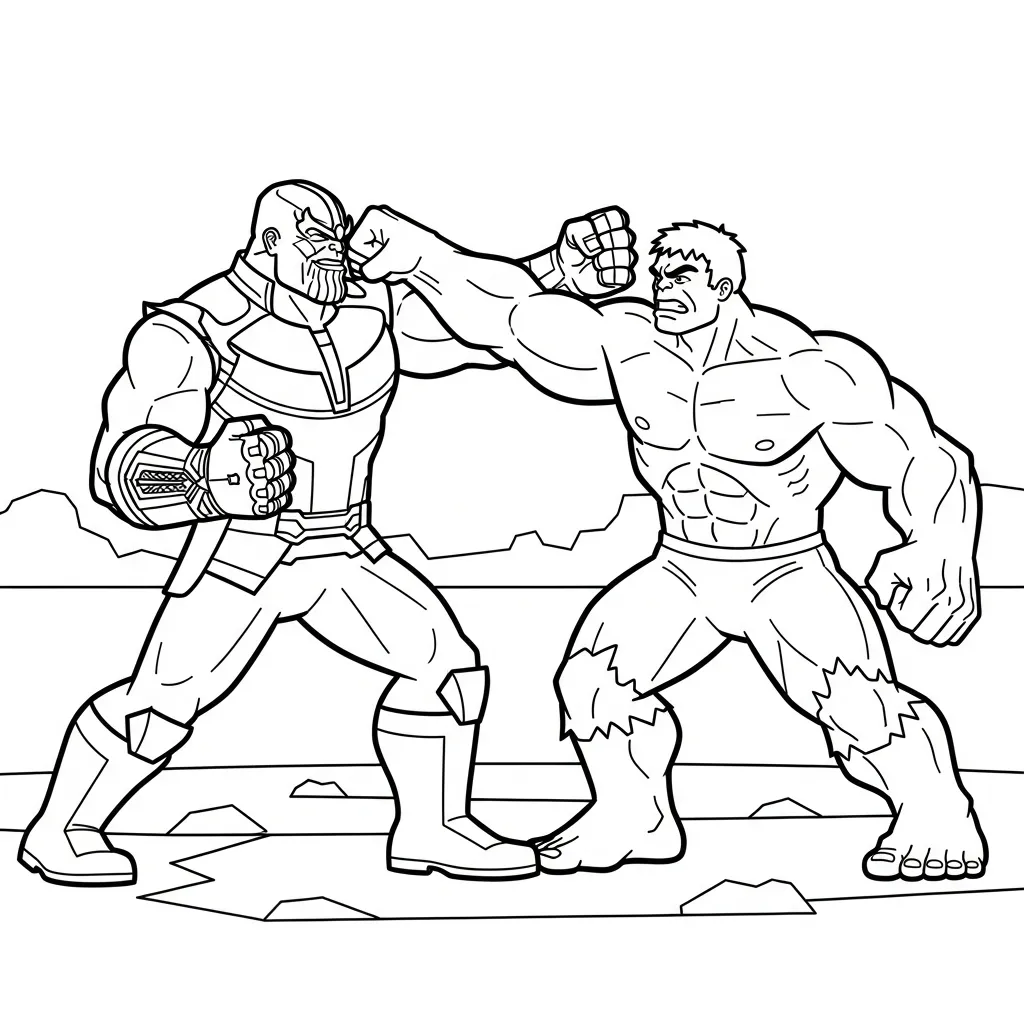 Thanos 3 para colorear para imprimir