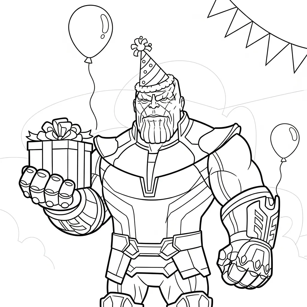 Thanos 6 para colorear en línea