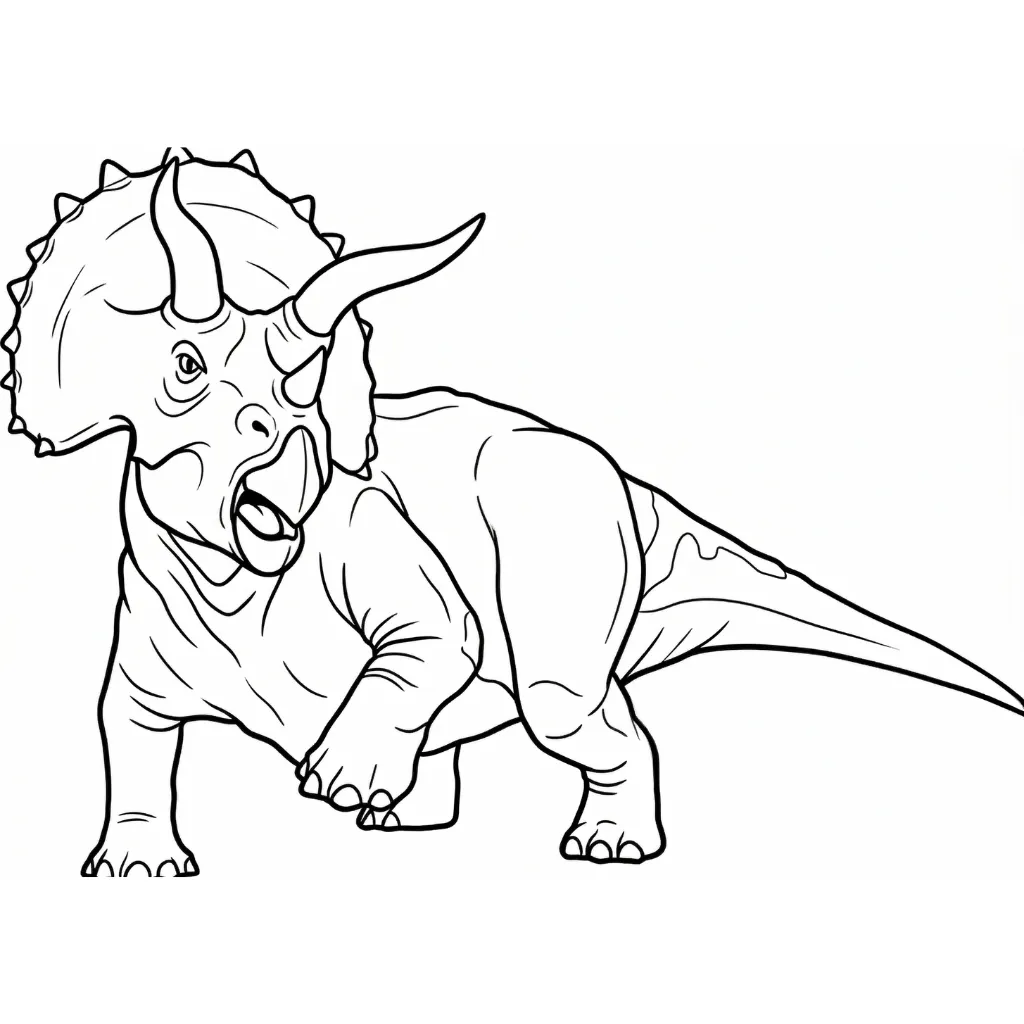 Triceratops 16 para colorear para imprimir gratis