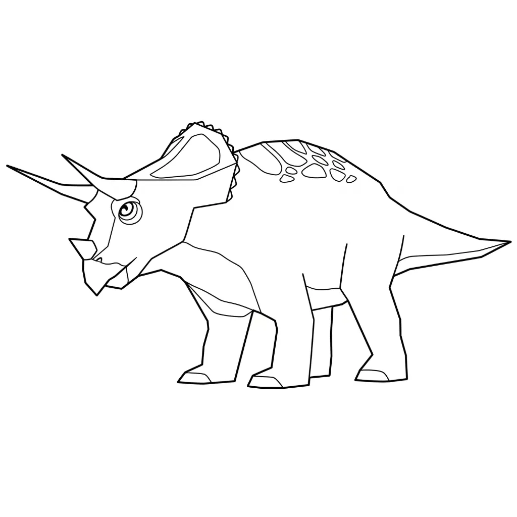 Triceratops 2 para colorear en línea gratis