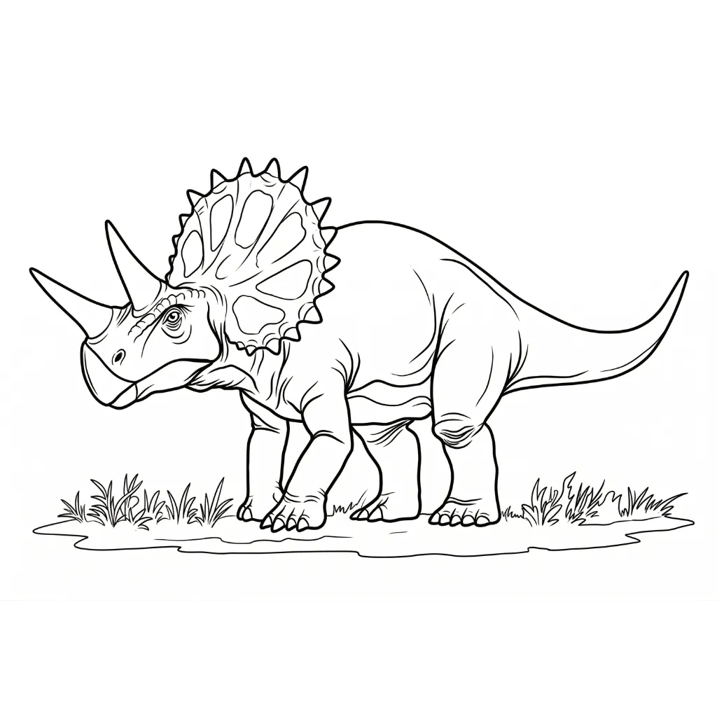 Triceratops 20 para colorear para niño de 8 años