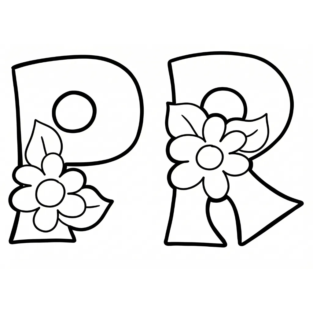 Letras Primavera 2 para colorear y aprendizaje