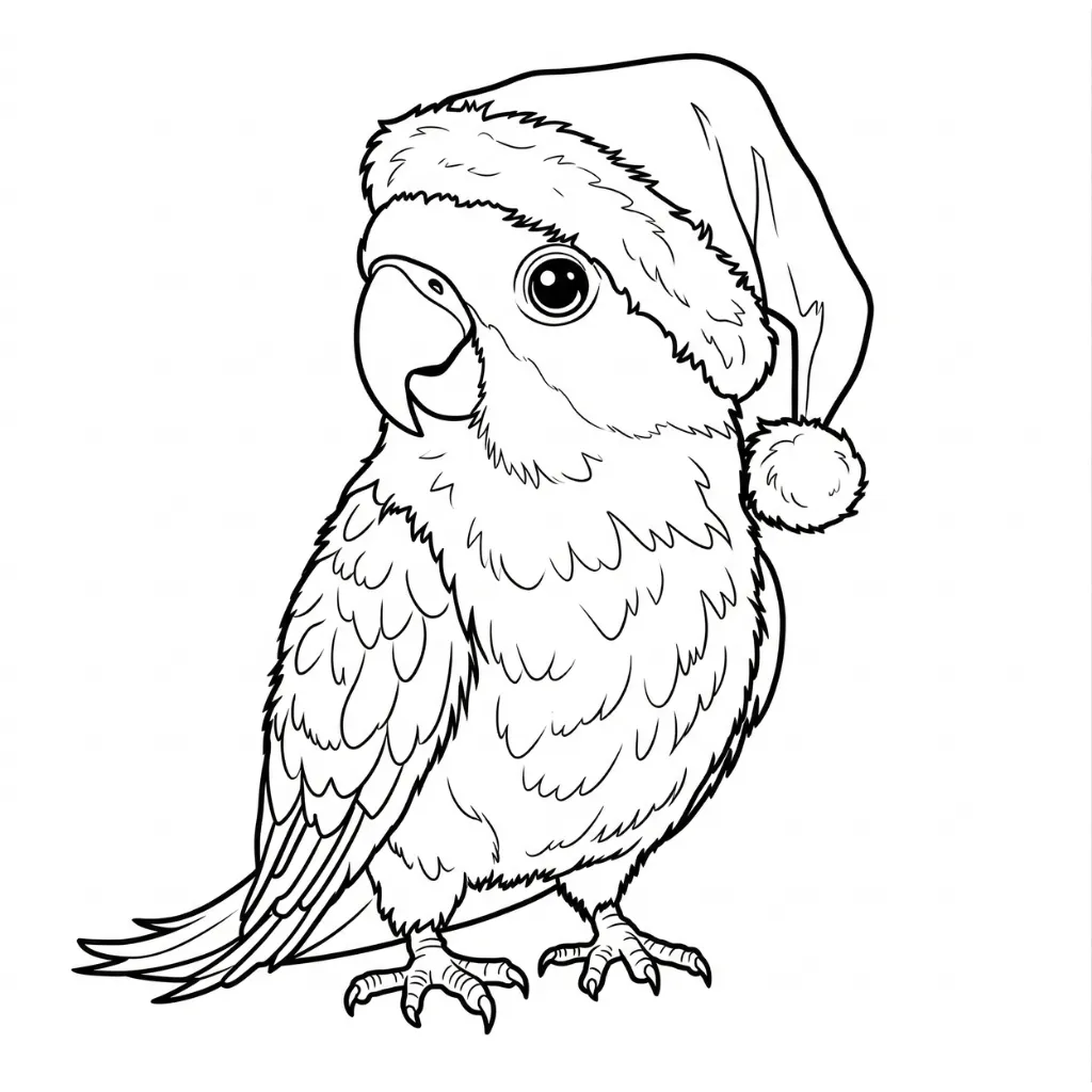 Loro 2 para colorear para imprimir para niño de 4 años