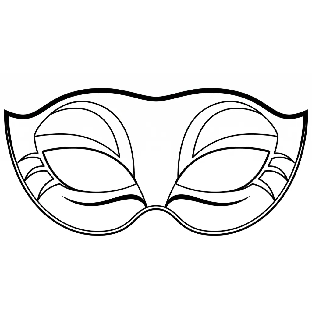 Antifaz 1 para colorear para imprimir