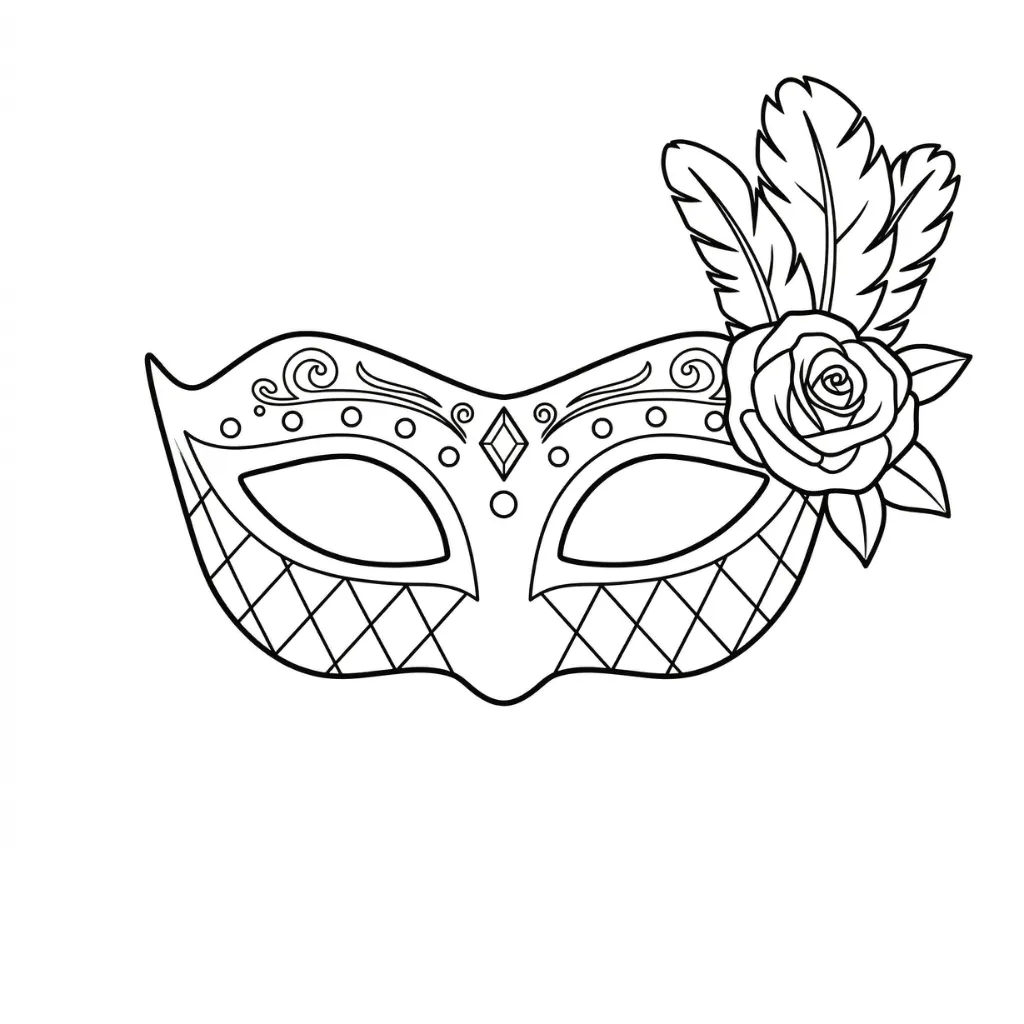 Antifaz 10 para colorear para imprimir gratis
