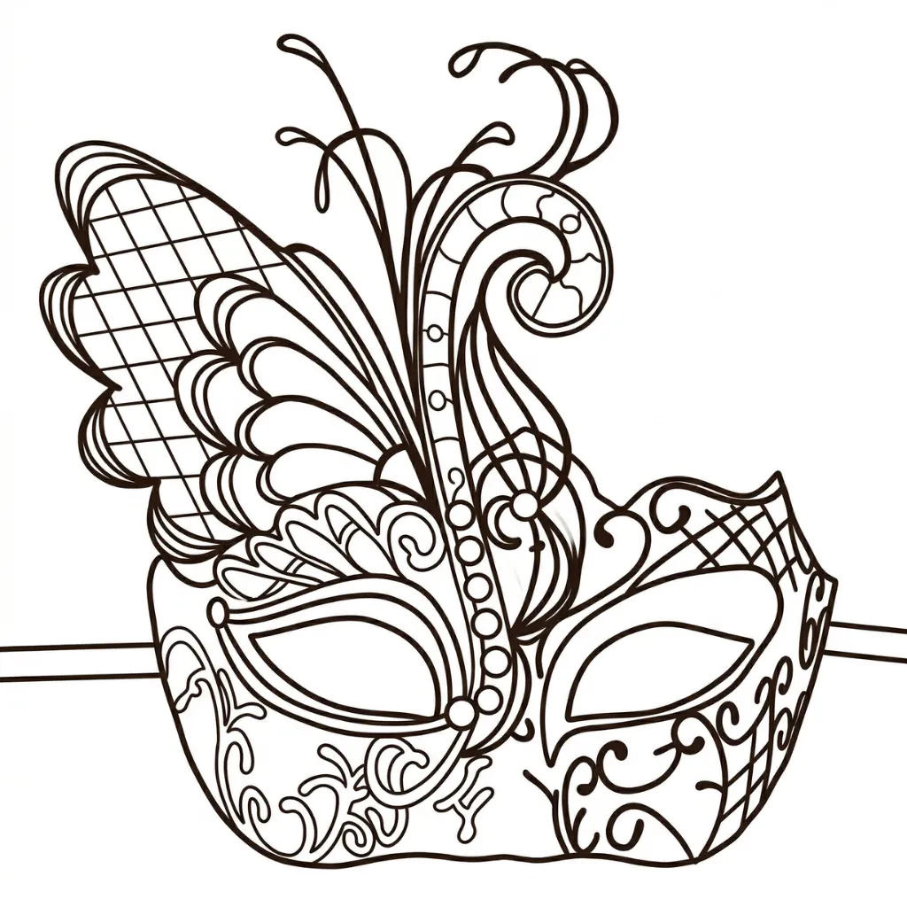 Antifaz 11 de niño para colorear para imprimir