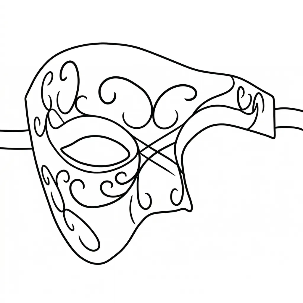 Antifaz 13 para colorear para niños para descargar
