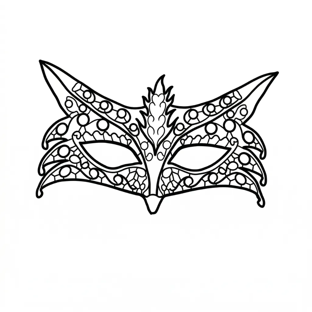 Antifaz 14 para colorear para primaria