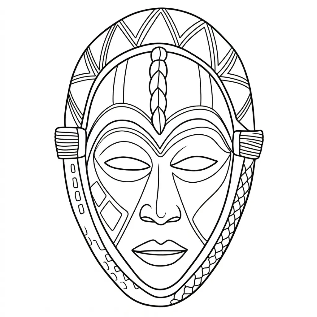 Antifaz 17 para colorear gratis para imprimir