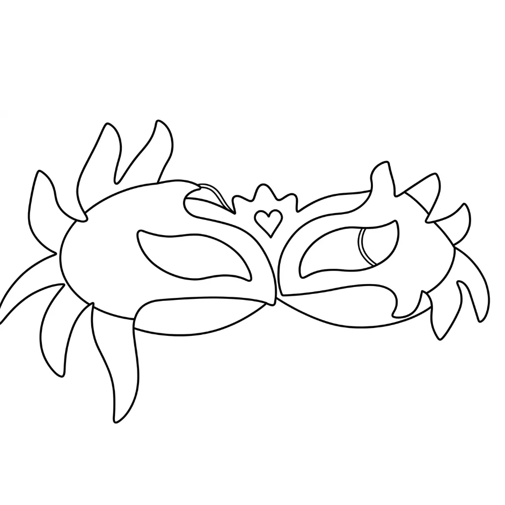 Antifaz 18 para colorear para niños para imprimir