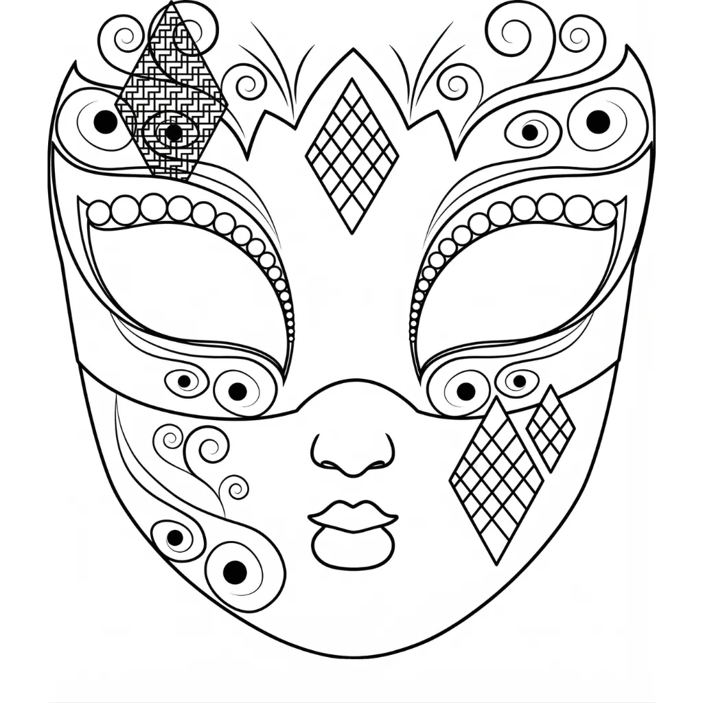 Antifaz 19 para colorear educativo para niño