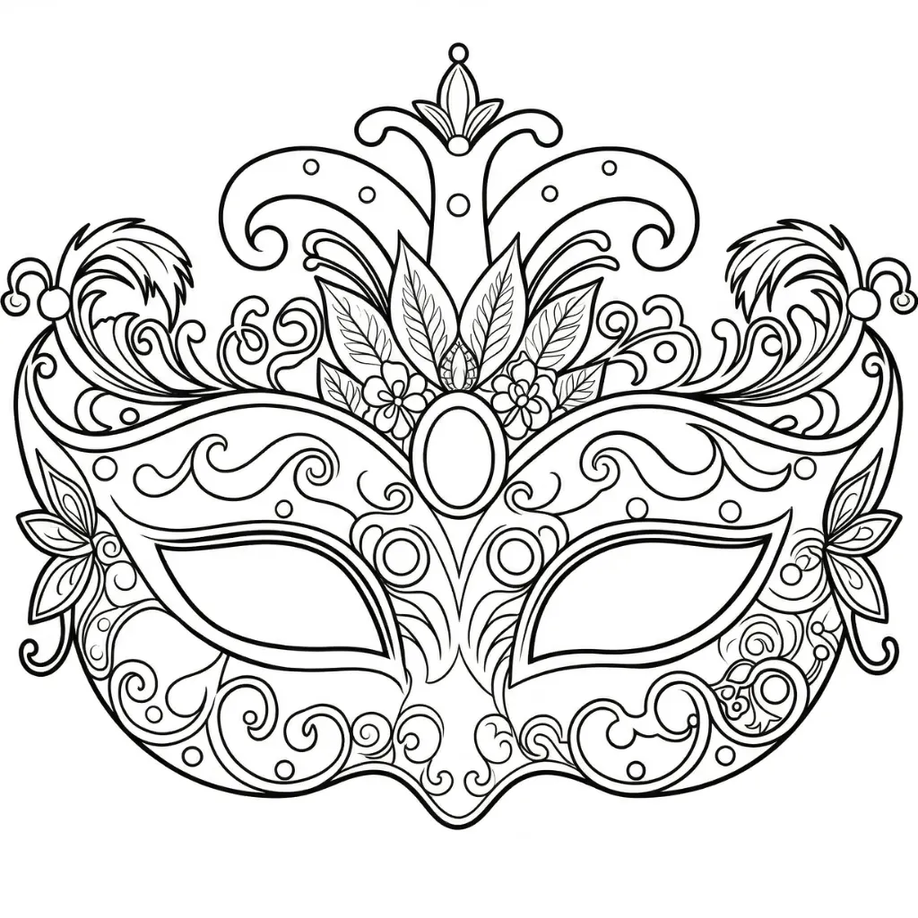 Antifaz 2 para colorear para imprimir